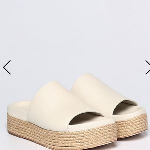 PALOMA BARCELO LEATHER SLIDES SIZE 37 NWT